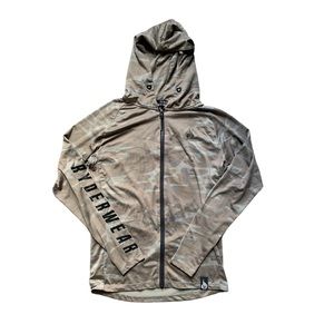 Ryderwear Green Camo Hooded Zip Up Jacket M